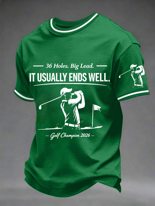 Men's 2026 Golf Champion Legend Rory McIlroy Print Casual Tee