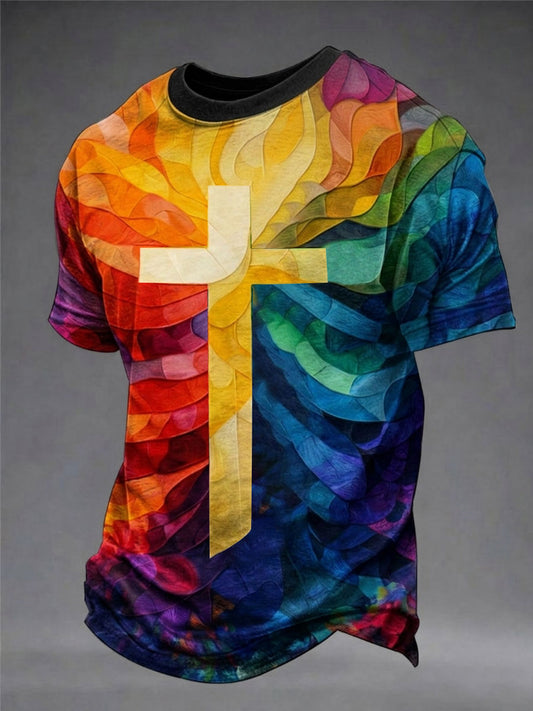 Men's Pride Month Rainbow Art Short Sleeve T-Shirt