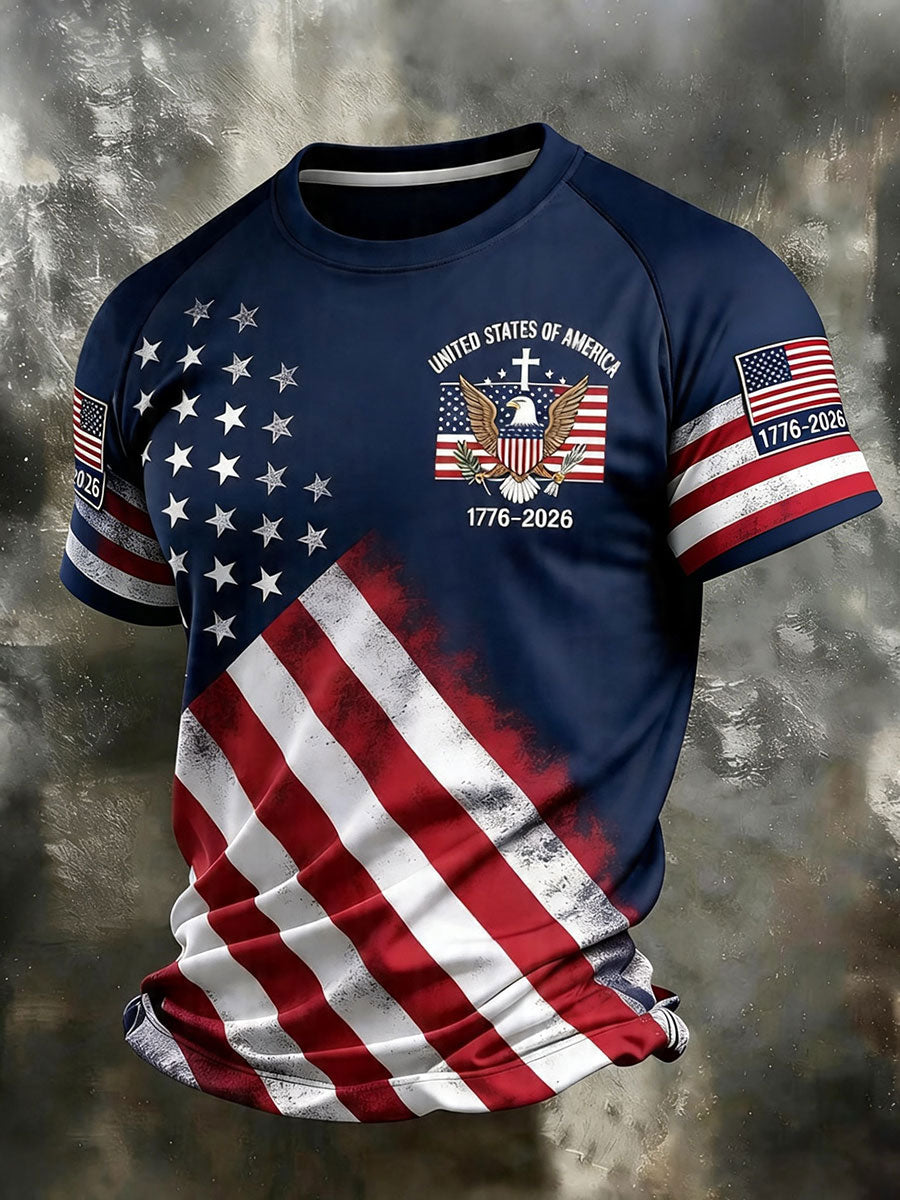 Men's United States Of America 1776-2026 Raglan Sleeve T-Shirts