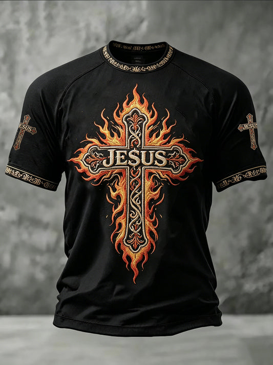 Men's Faith Printed Casual short sleeves t-shirt