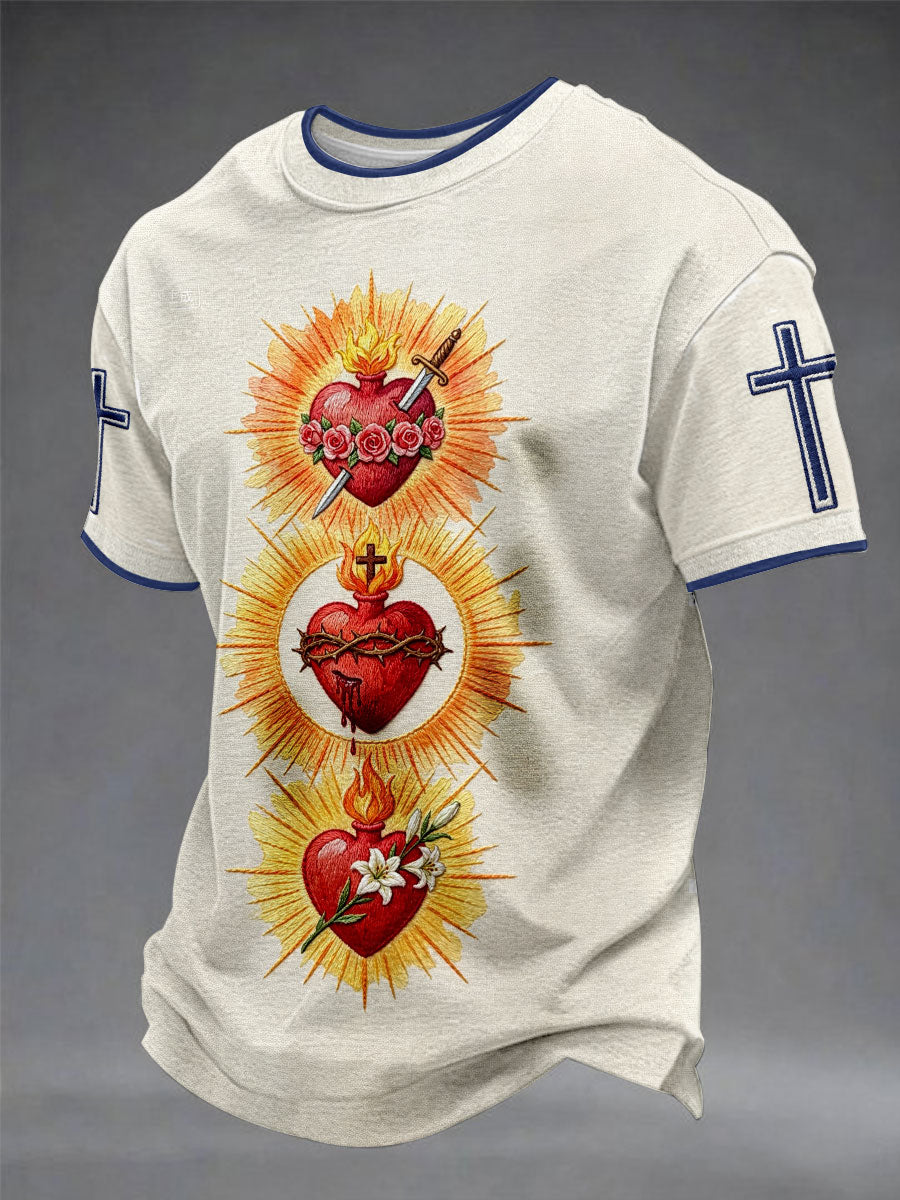 Men's Faith Printed Casual T-shirts