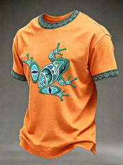 Men's Indigenous Totem Art Casual T-Shirt