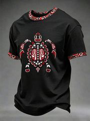 Men's Indigenous Totem Art Casual T-Shirt