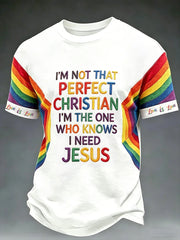 Men's Pride Month 'Love is Love' Printed Short Sleeve T-shirt