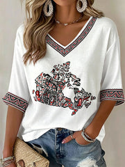 Women's Indigenous Totem Casual T-shirts