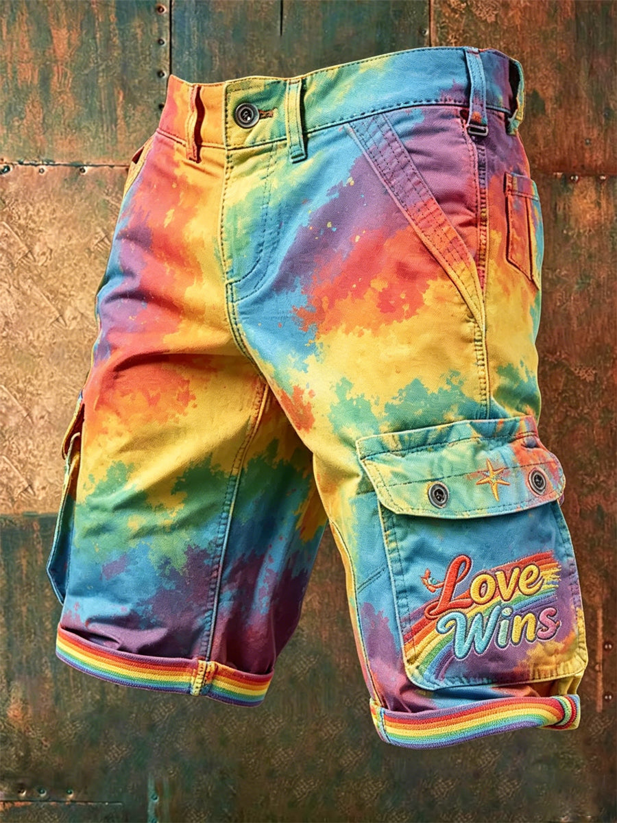 Men's Pride Month printed shorts