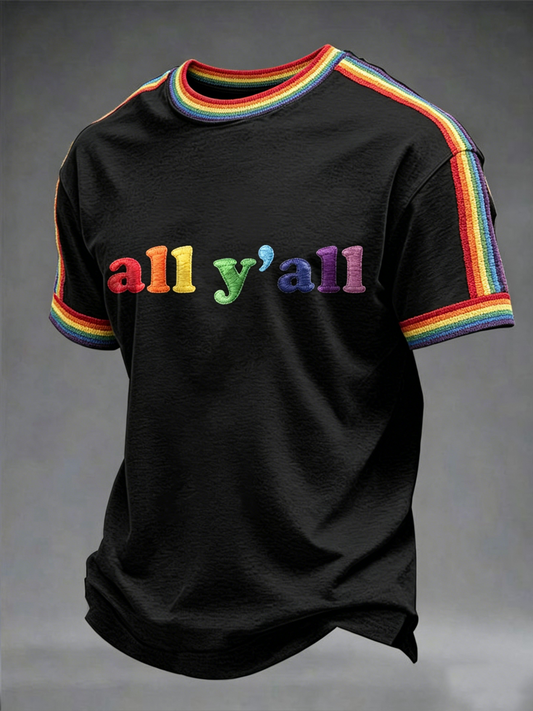 Men's Rainbow Pride Month Print short sleeves t-shirt