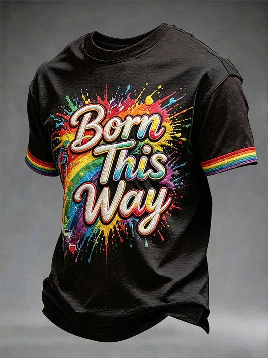 Men's Pride Month Rainbow Art Short Sleeve T-shirt