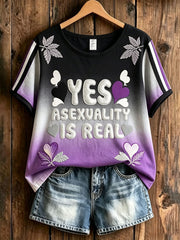 Women's Asexuality Printed Casual T-shirt