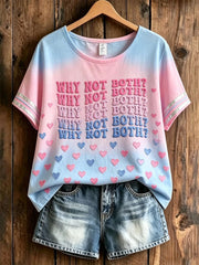 Women's Bisexuality Printed Casual T-shirt