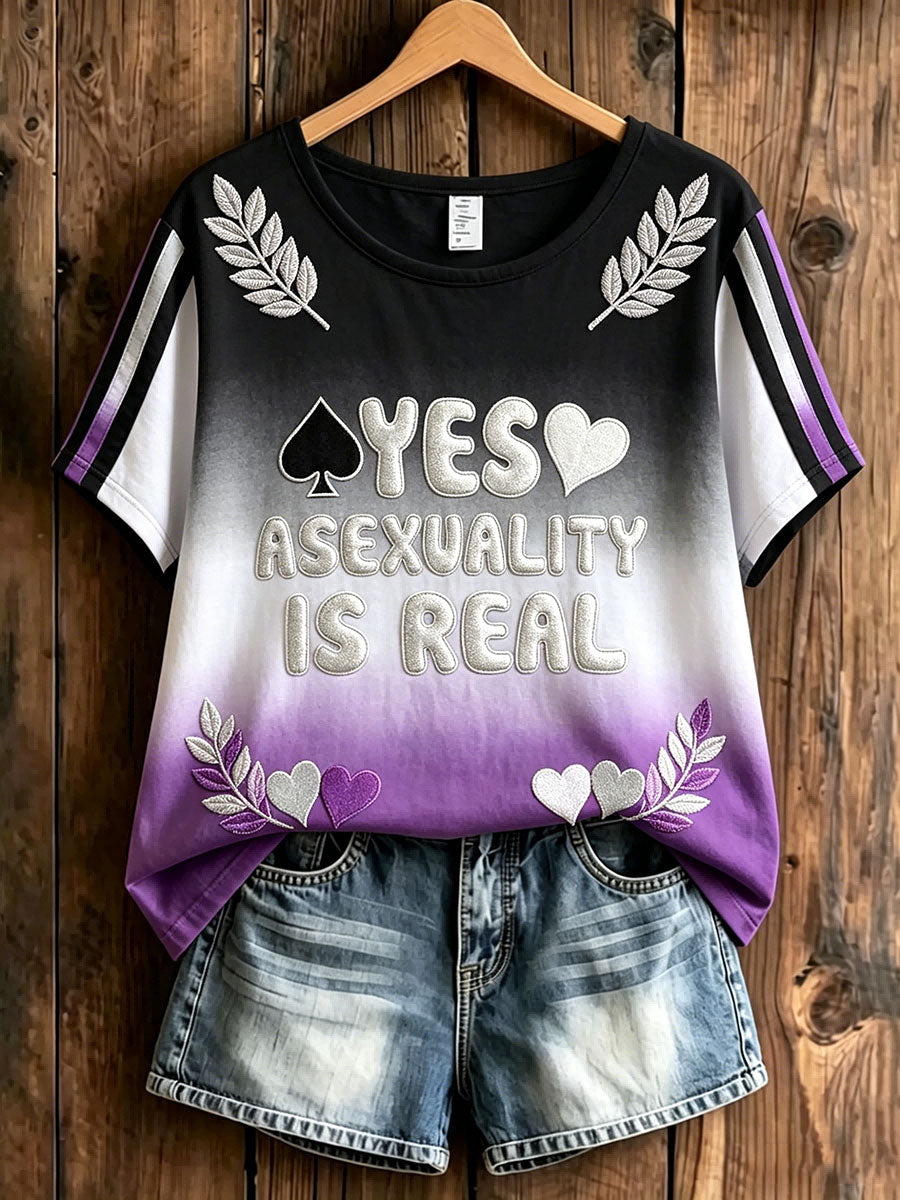 Women's Asexuality Printed Casual T-shirt