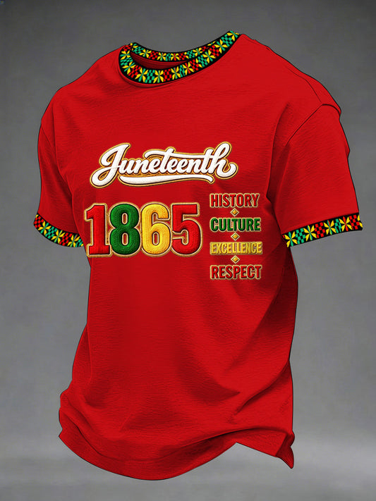 Men's Juneteenth Print Casual Tee