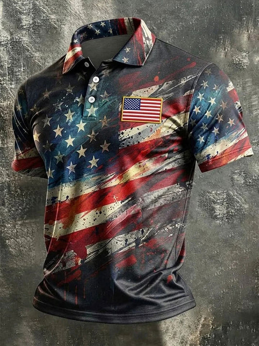 Men's American Flag Casual Top