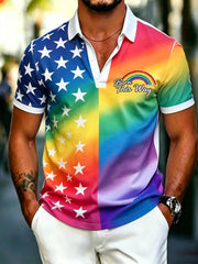 Men's Pride Month 'Born This Way ' Printed Short Sleeve Top