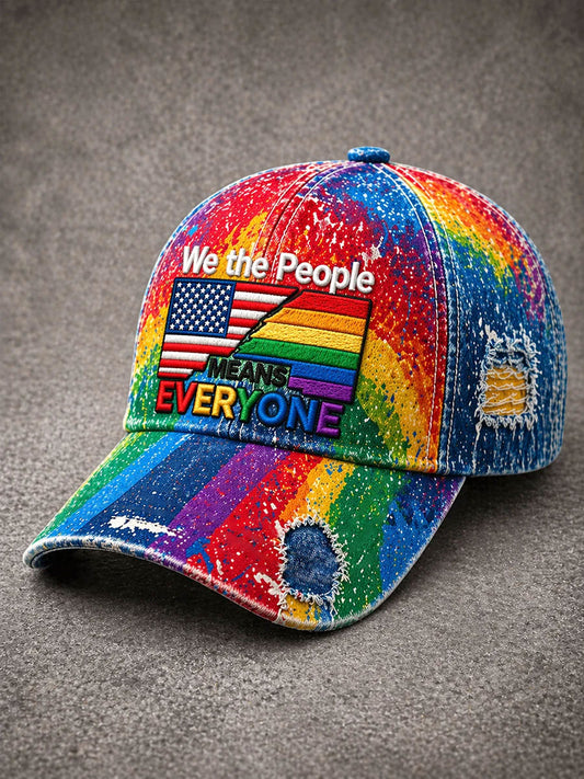 Unisex Pride Month 'We The People Means Everyone' Printed  Hat