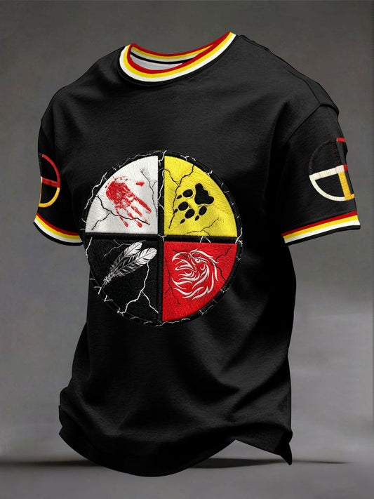 Men's Indigenous Medicine Wheel T-Shirts