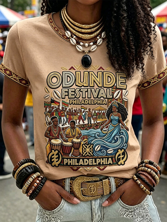 Women's Odunde Festival Printed T-shirt