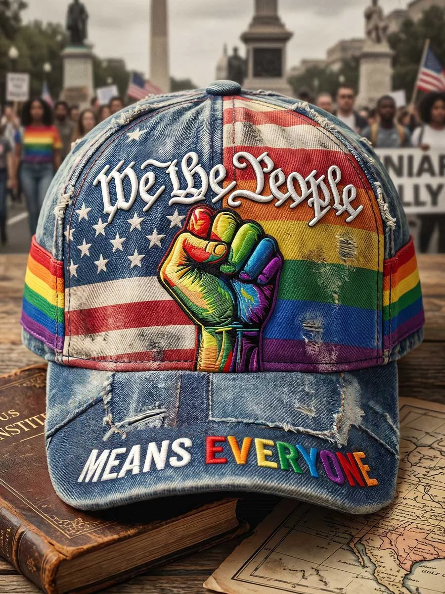 Unisex Pride Month 'We The People Means Everyone' Printed Hat
