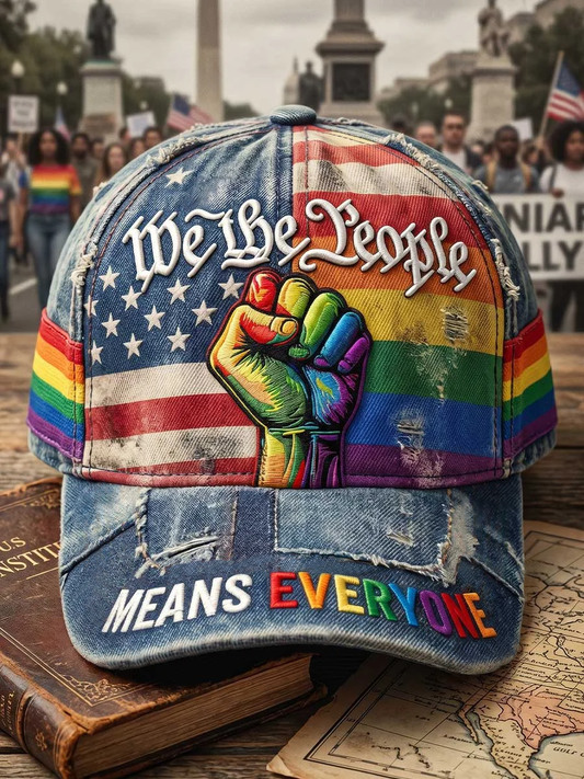 Unisex Pride Month 'We The People Means Everyone' Printed Hat