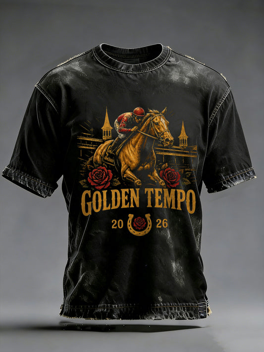 Men's Golden Tempo Champion 2026 Print T-Shirt