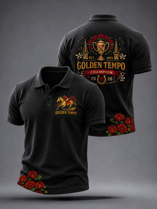 Men's Golden Tempo Print Casual Shirt