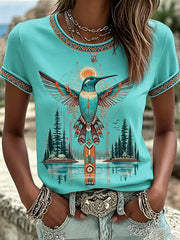 Women's Native Animal Art Print T-Shirts