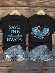 Women's Save The Boundary Waters Print T-shirt