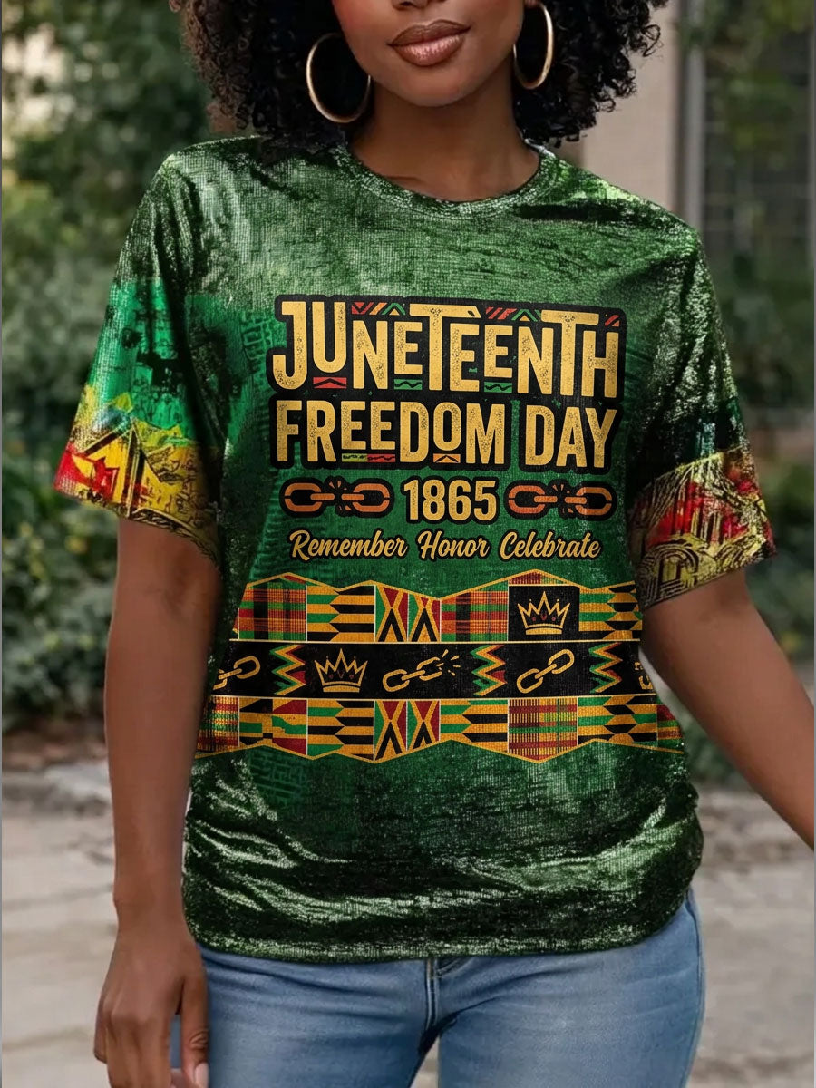 Women's Juneteenth 1865 Short-sleeved T-shirt