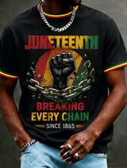 Men's Juneteenth Breaking Every Chain Since 1865 Print Tee