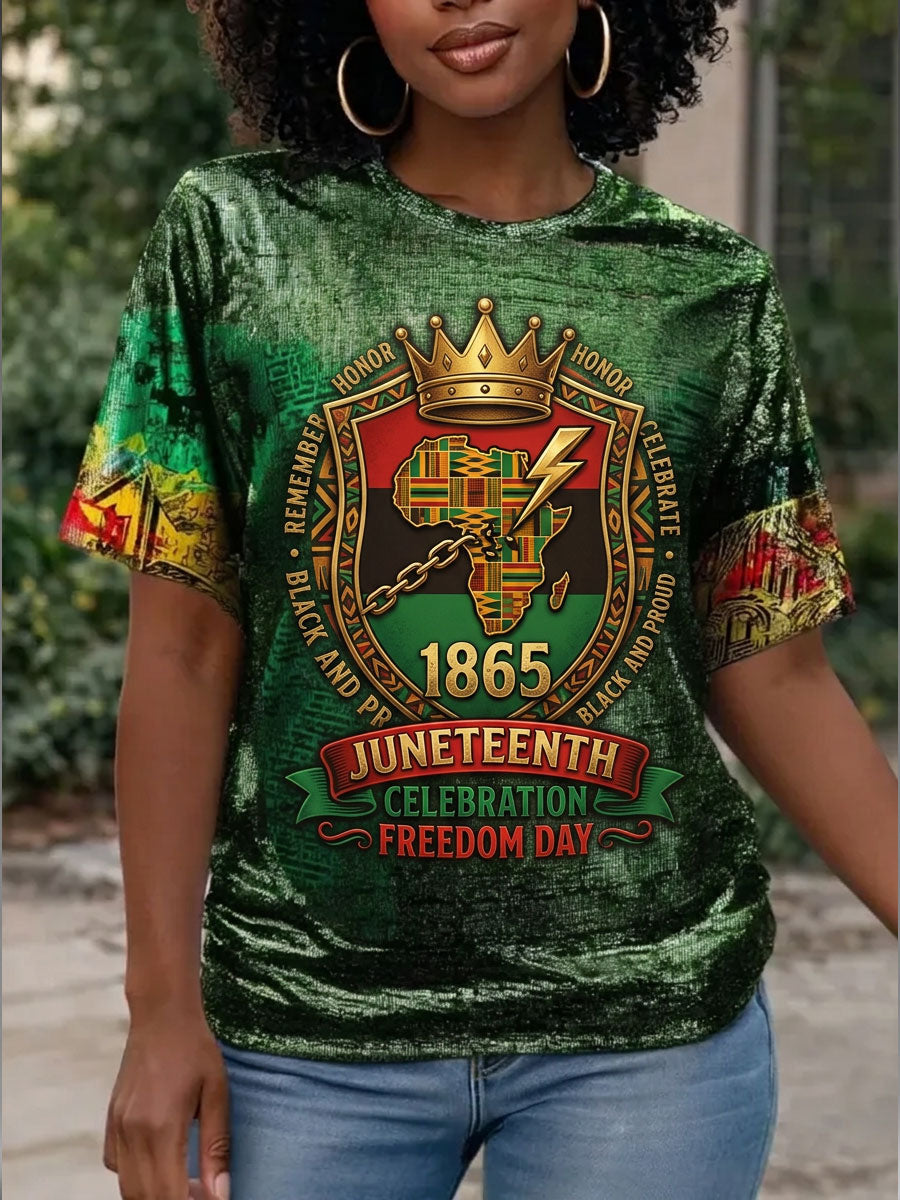 Women's Juneteenth Celebration Freedom Day Short-sleeved T-shirt
