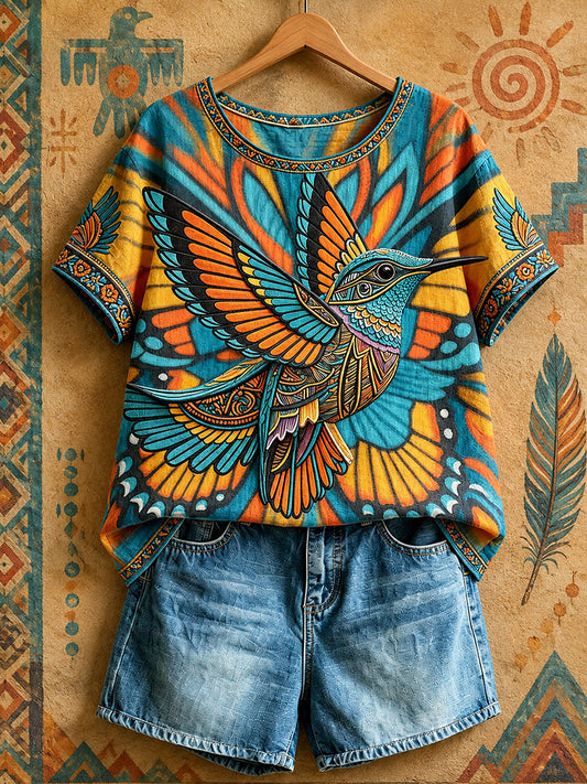 Women's Native Hummingbird Art Tops