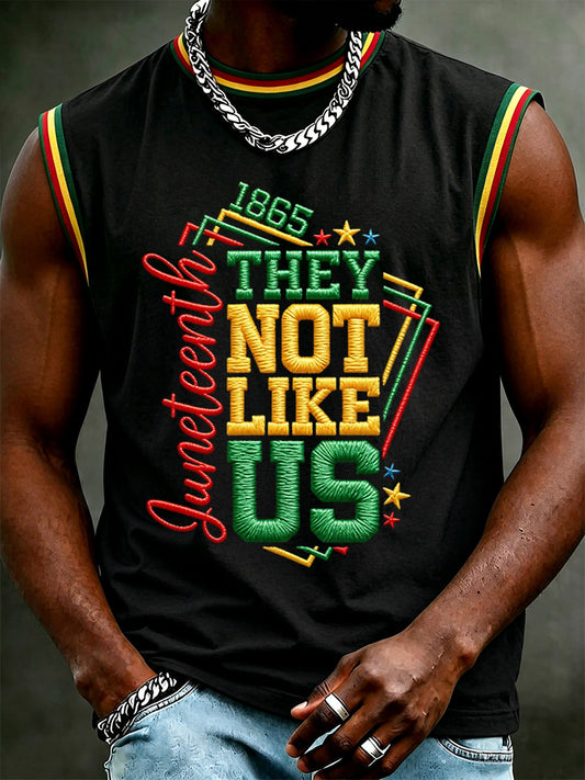Men's Juneteenth They Not Like Us Since 1865 Print Casual Vest