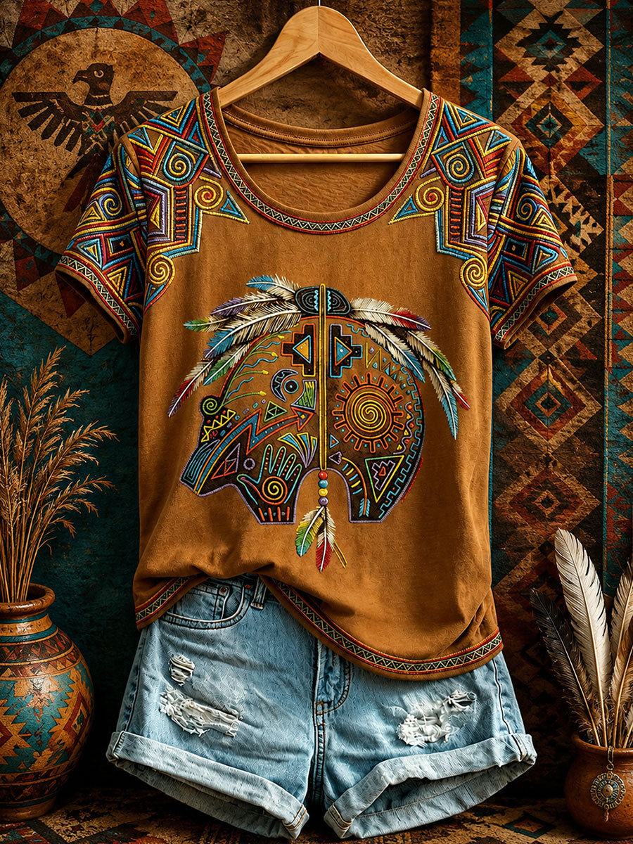 Women's Native Bear Art T-Shirts