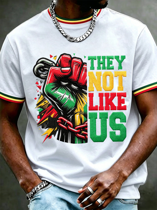 Men's Juneteenth They Not Like Us Print Casual Tee