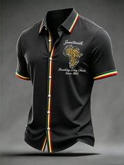 Men's Juneteenth Breaking Every Chain Since 1865 Print Short Sleeve Shirt