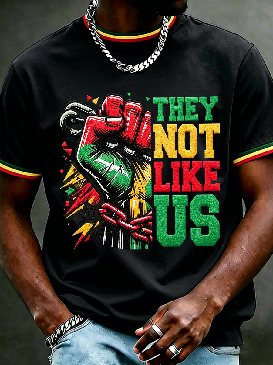 Men's Juneteenth They Not Like Us Print Casual Tee