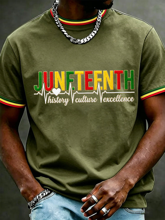 Men's Juneteenth Print Casual Tee