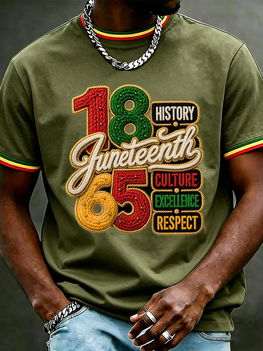 Men's Juneteenth 1865 Print Casual Tee