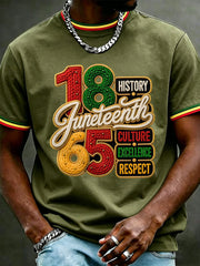 Men's Juneteenth 1865 Print Casual Tee