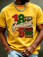 Men's Juneteenth 1865 Print Casual Tee
