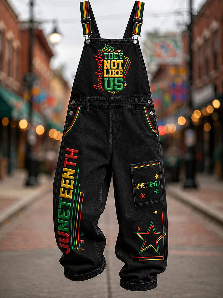 Men's Juneteenth They Not Like Us Since 1865 Print Casual Jumpsuit