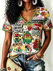Women's Juneteenth short-sleeved T-shirt