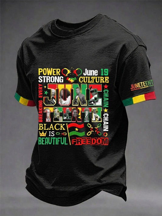 Men's Juneteenth They Not Like Us 1865 Print Casual Short Sleeve T-shirt