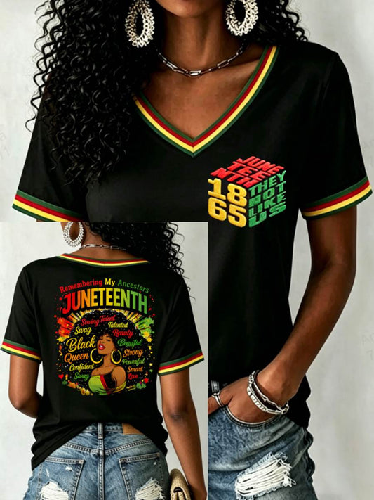 Women's Men's Juneteenth They Not Like Us Since 1865 Print T-shirt