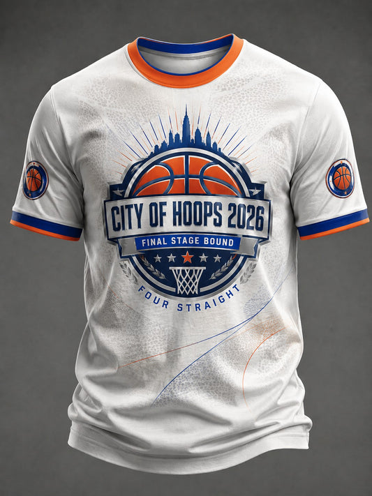 Men's New York Basketball Printed T-shirt