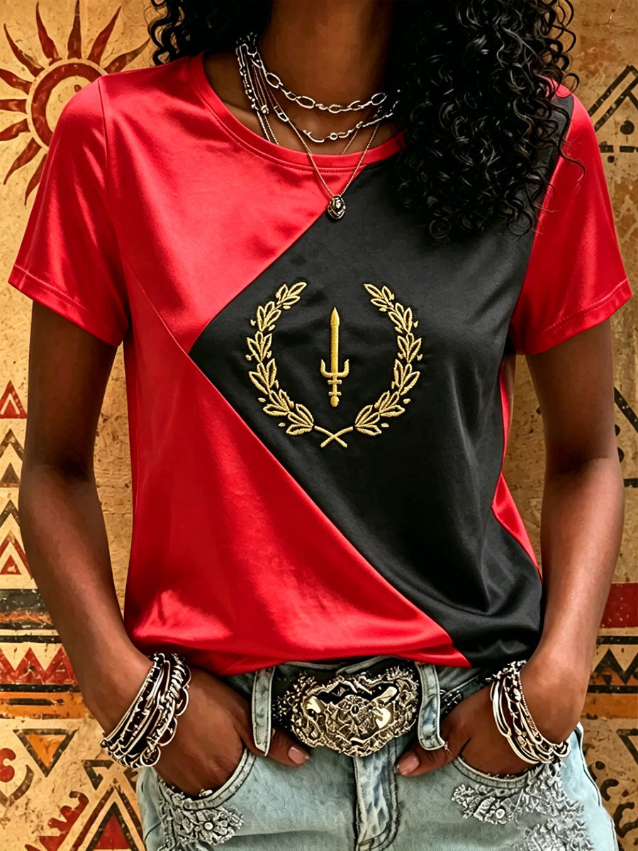 Women's Traditional Flag Short-sleeved T-shirt