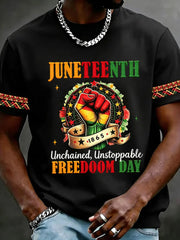 Men's Juneteenth  Print Casual Tee