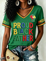 Women's Juneteenth  Print Casual Tee