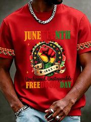 Men's Juneteenth  Print Casual Tee