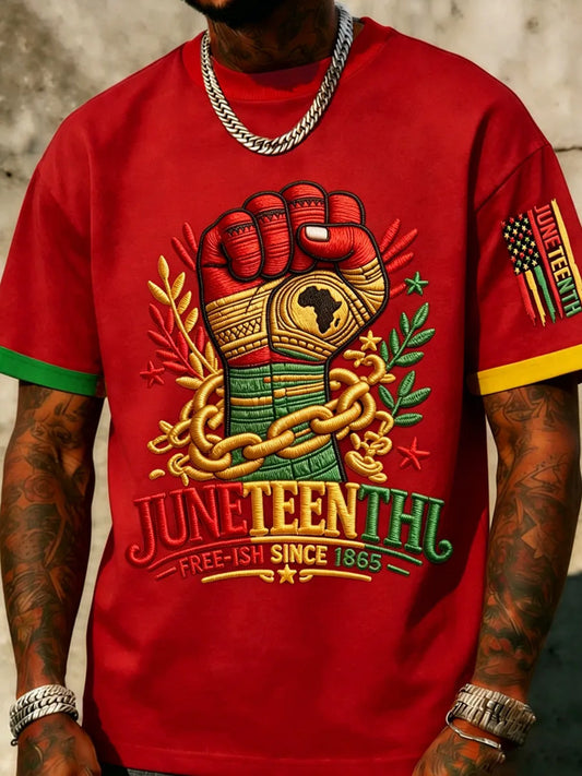 Men's Juneteenth  Print Casual Tee